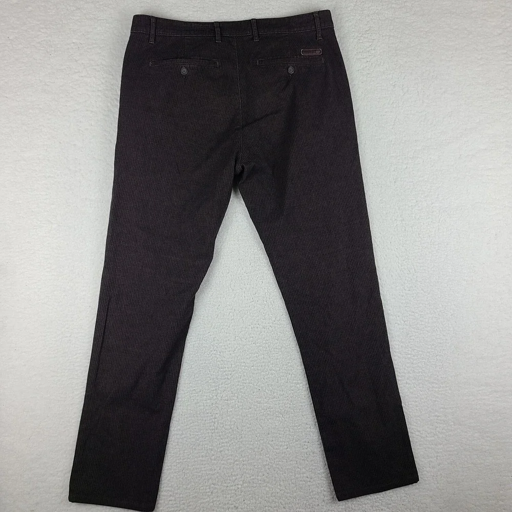 AG Adriano Goldschmied Pants Mens 36x32 Dark Brown The Marshall Slim Trousers EC